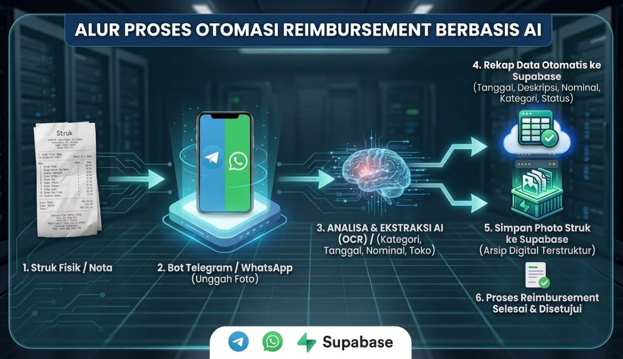 Visual sistem reimbursement AI dengan Supabase